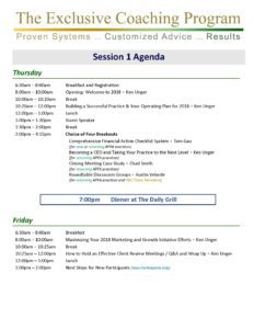 Meeting Agenda Session 1